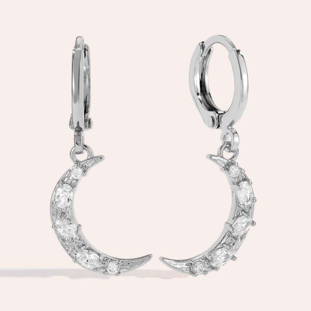 „Solivellaa“ Diamond Moon Vergoldete Ohrringe