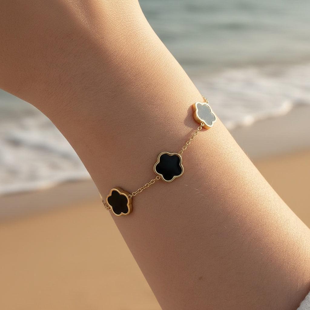 "Suriel" Shell Flowers Edelstahl Armband