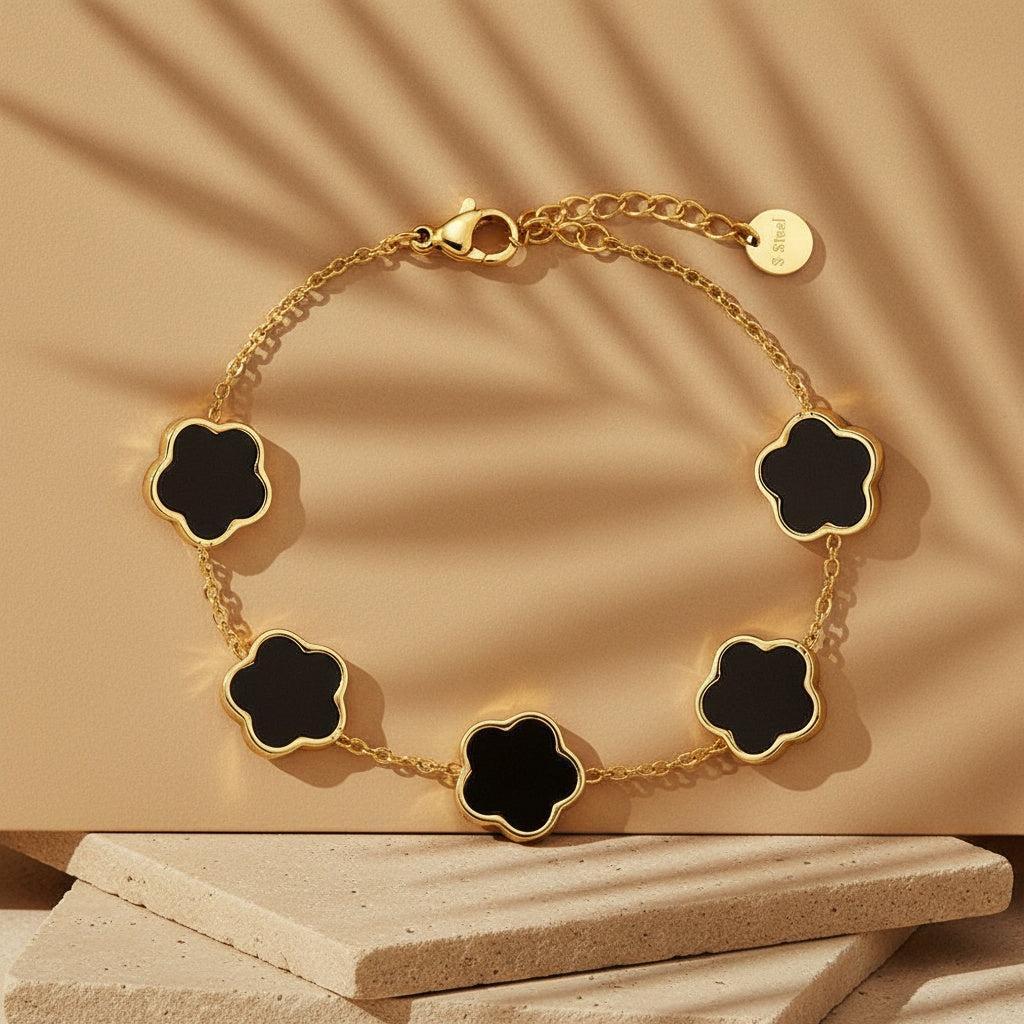 "Suriel" Shell Flowers Edelstahl Armband