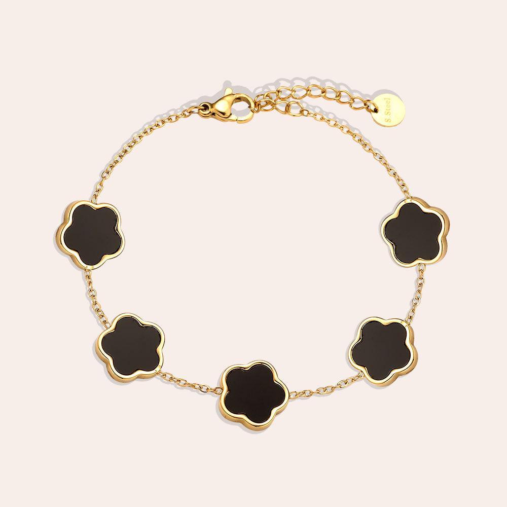 "Suriel" Shell Flowers Edelstahl Armband-Goldharmonie