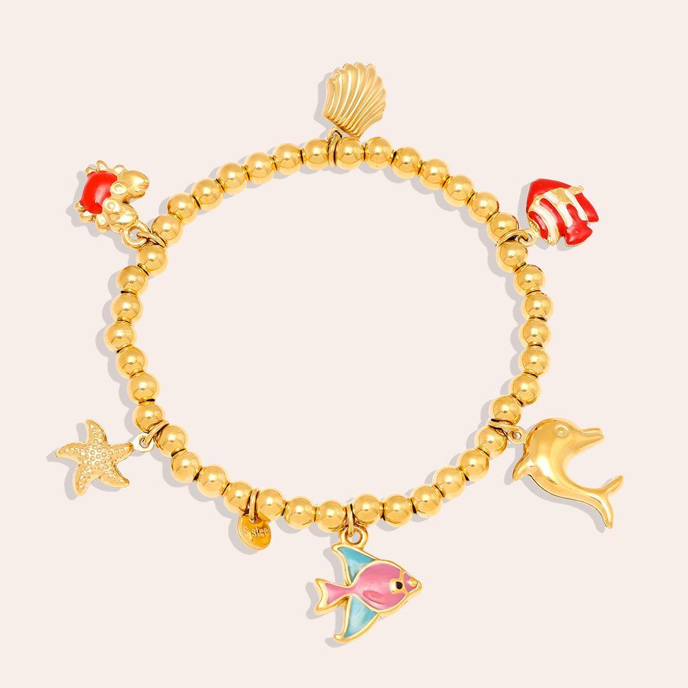 „Talilin“ Ocean Charms Armband-Goldharmonie