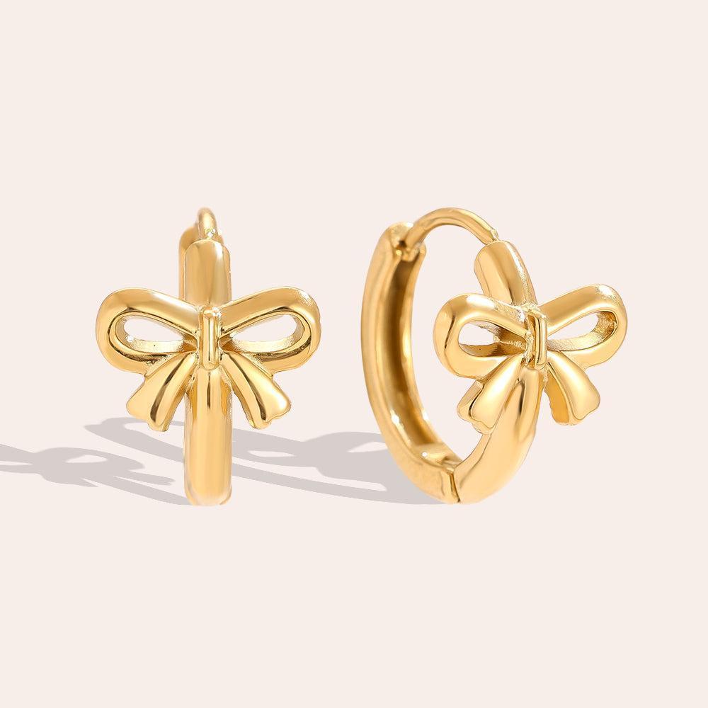 „Talimira“ Hoop Bowtie Ohrringe-Goldharmonie