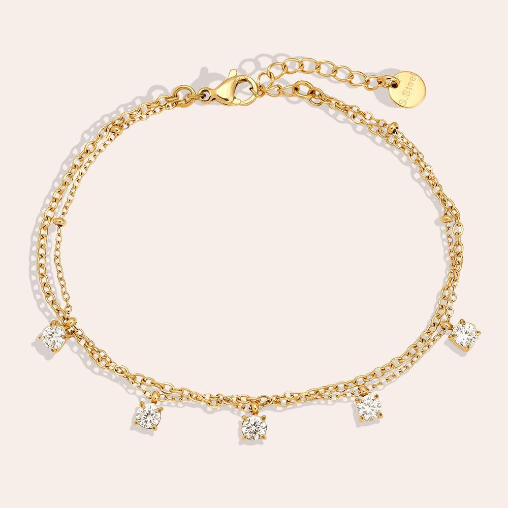 „Talimira“ Two Layer Nice Diamond Armband-Goldharmonie