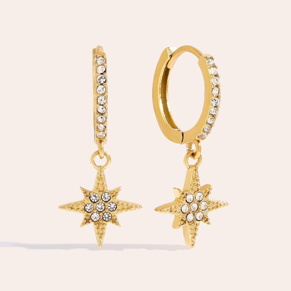 „Talivella“ Diamond Northen Star Ohrringe-Goldharmonie