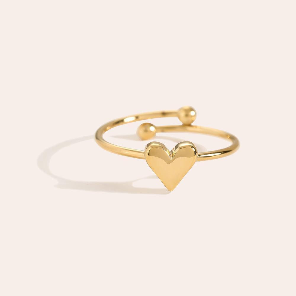 Talivera - Simple Heart Ring-Goldharmonie