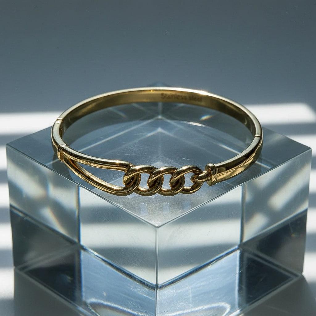 "Valoria" – Spangenarmband mit Kettenmuster und Steckverschluss