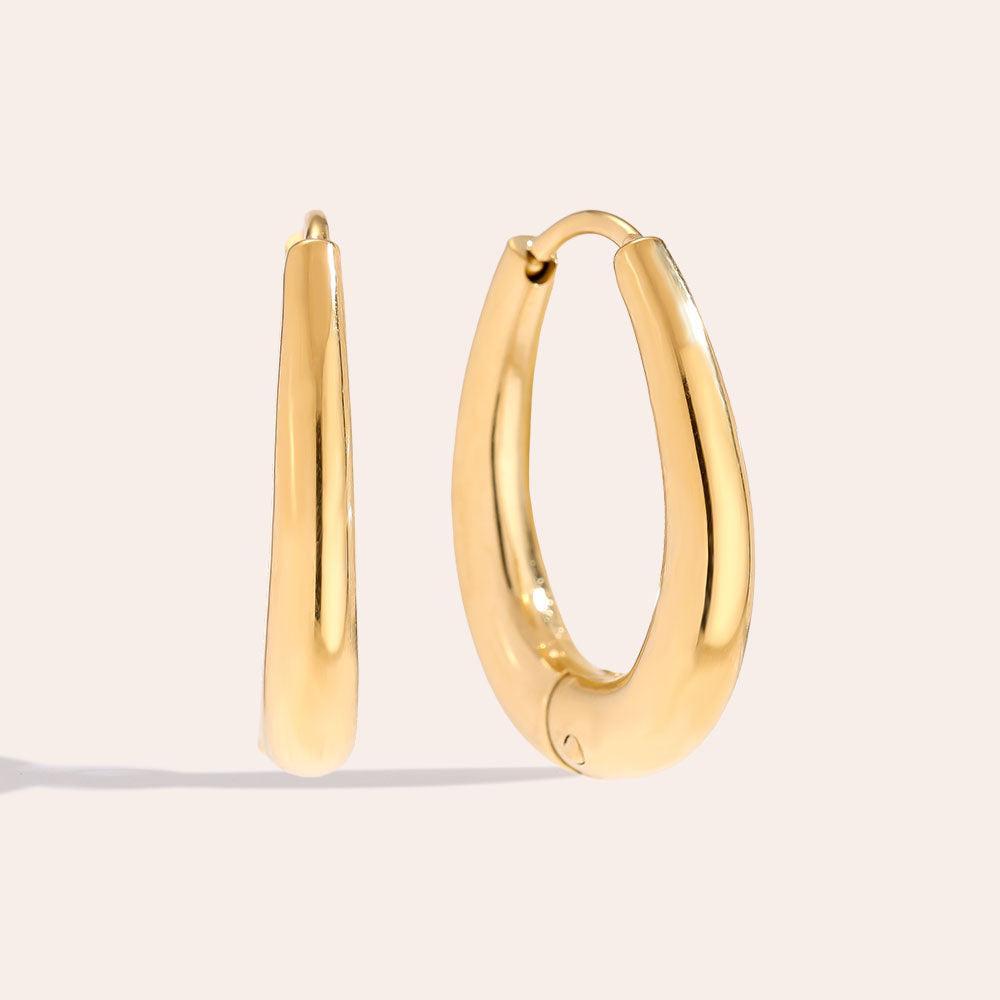 „Velanora“ Egg Hoop Ohrringe-Goldharmonie