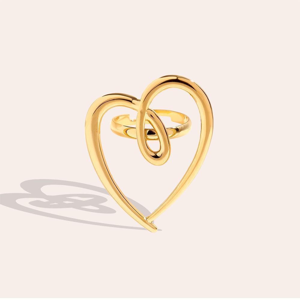 Velasara - Big Heart Ring-Goldharmonie