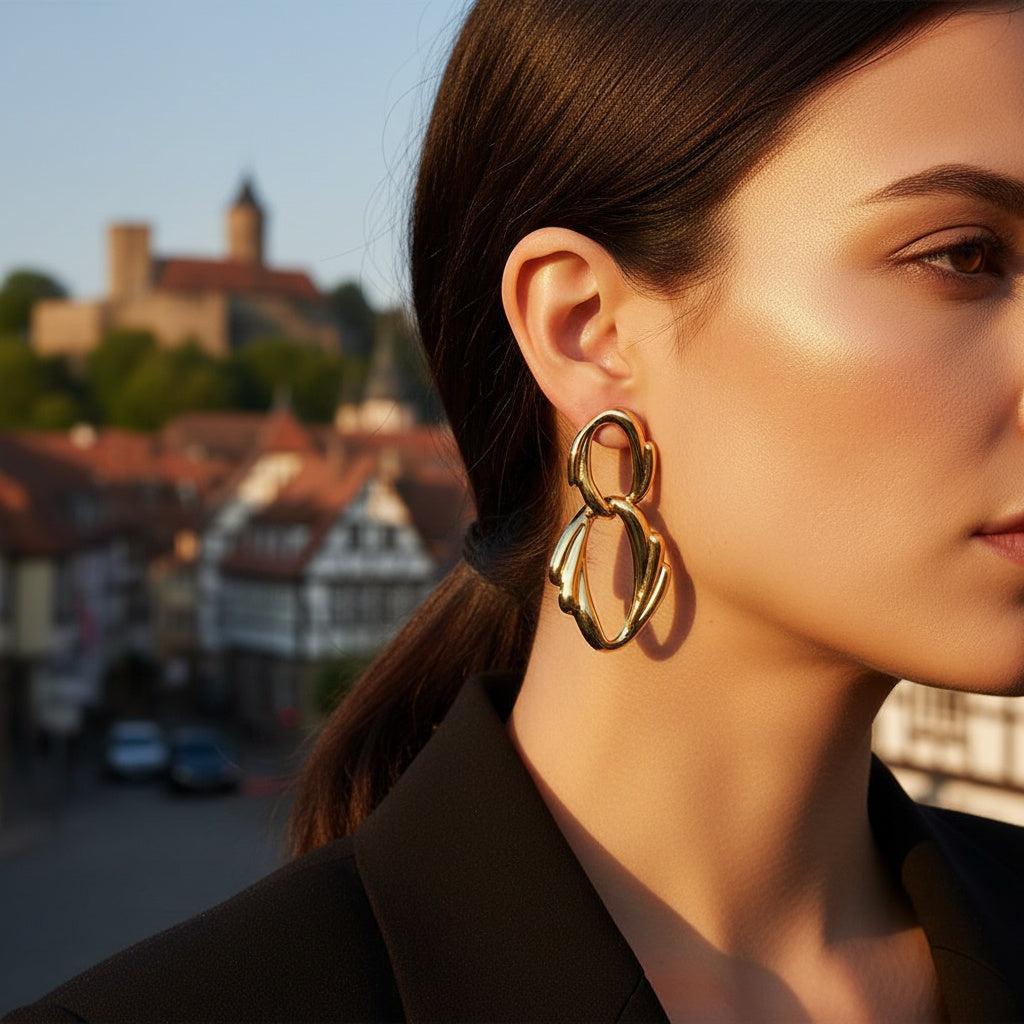 "Velmira" – Trendy XL Edelstahl Ohrringe