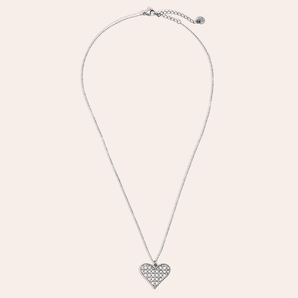 "Veyalayaya" Grille Heart Diamond Edelstahl Halskette
