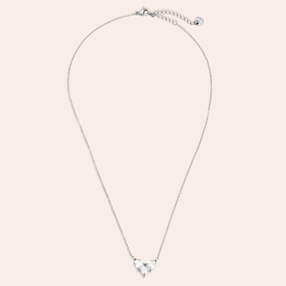 "Virarayne" Nice Diamond Heart Edelstahl Halskette