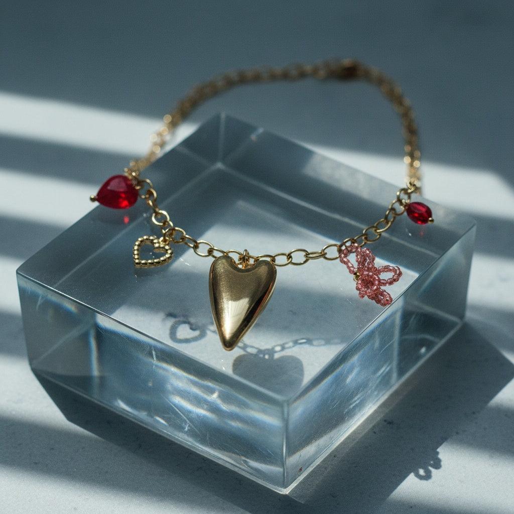 "Virayaya" Various Hearts Edelstahl Halskette