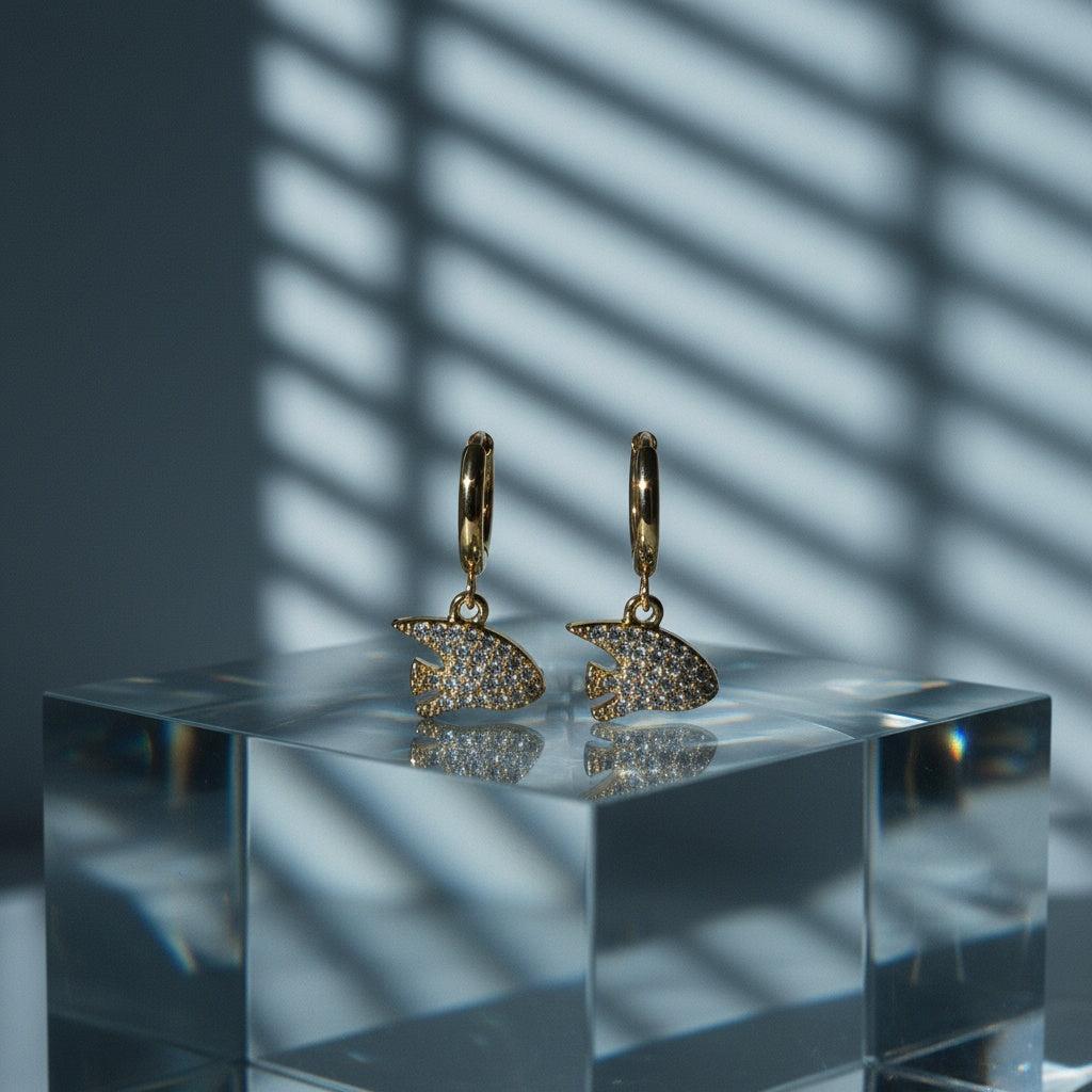 „Vivilina“ Diamond Fish Ohrringe