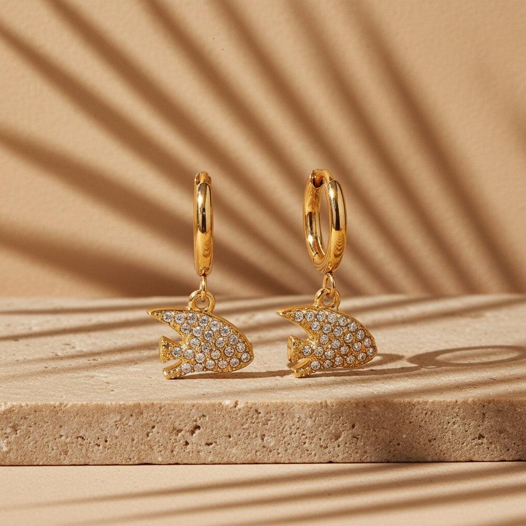 „Vivilina“ Diamond Fish Ohrringe