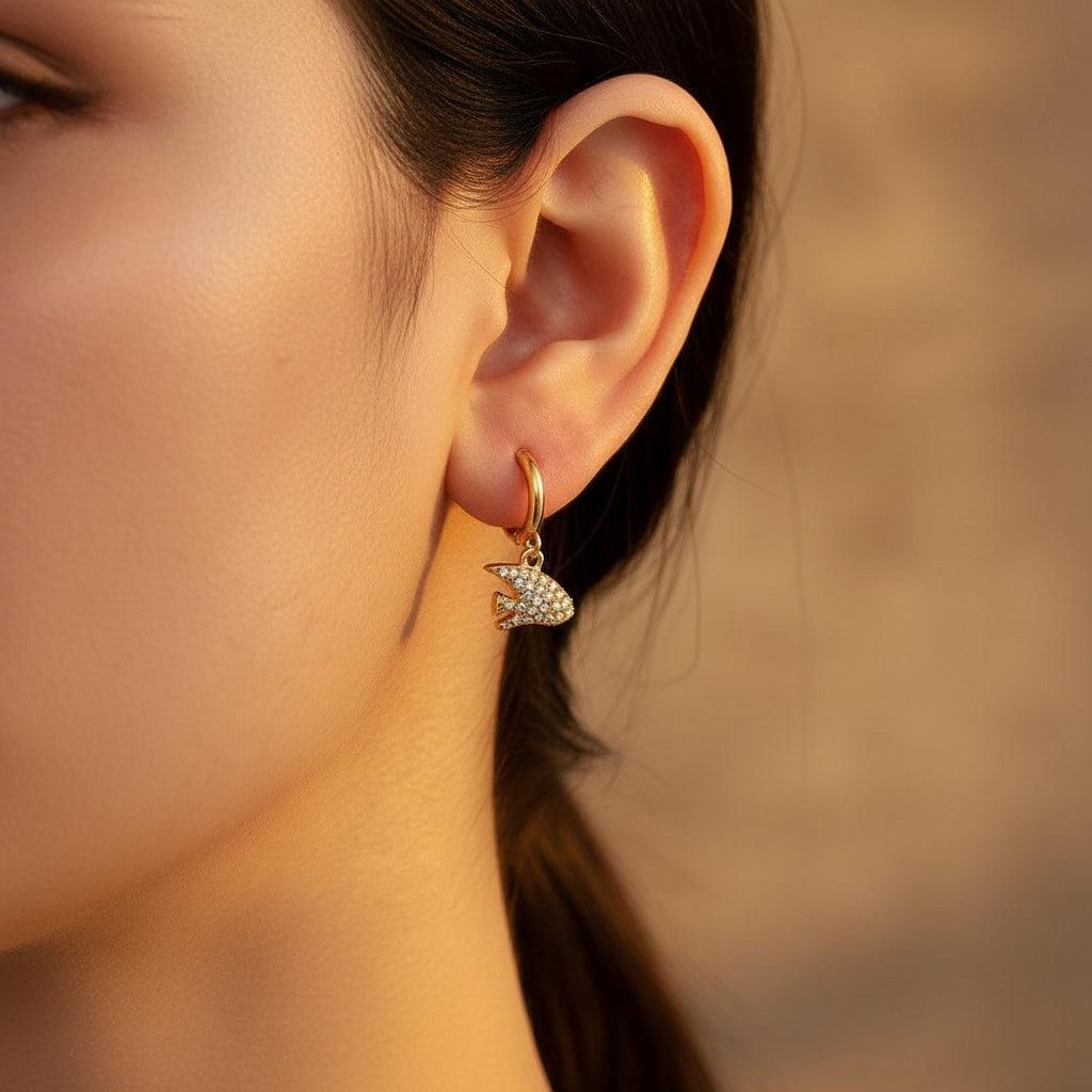 „Vivilina“ Diamond Fish Ohrringe