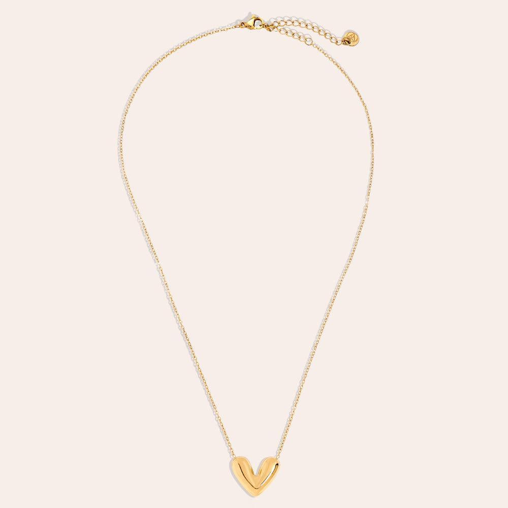 "Vivilinora" Glory Heart Edelstahl Halskette-Goldharmonie