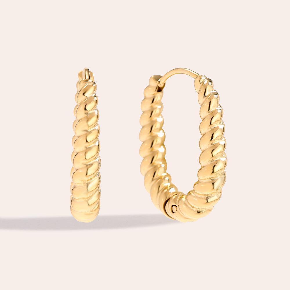 „Vivilira“ Twist Hoop Ohrringe-Goldharmonie