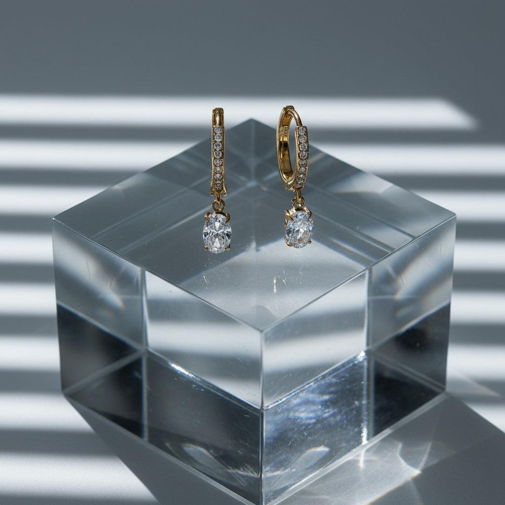„Vivinarae“ Diamond Oval Ohrringe