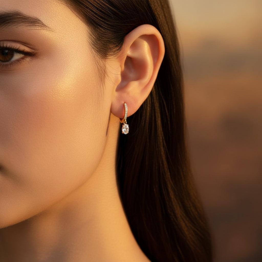 „Vivinarae“ Diamond Oval Ohrringe