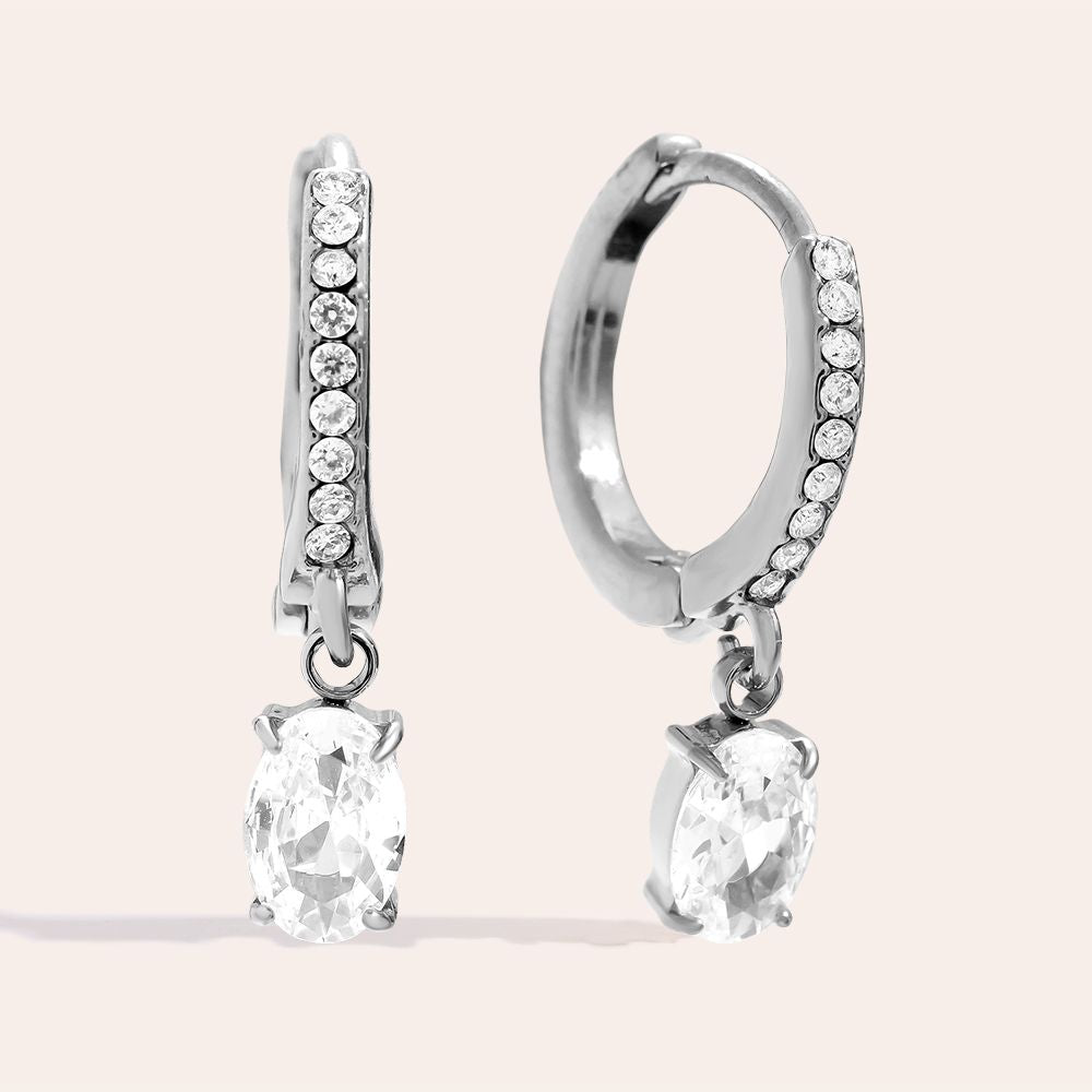 „Vivinarae“ Diamond Oval Ohrringe