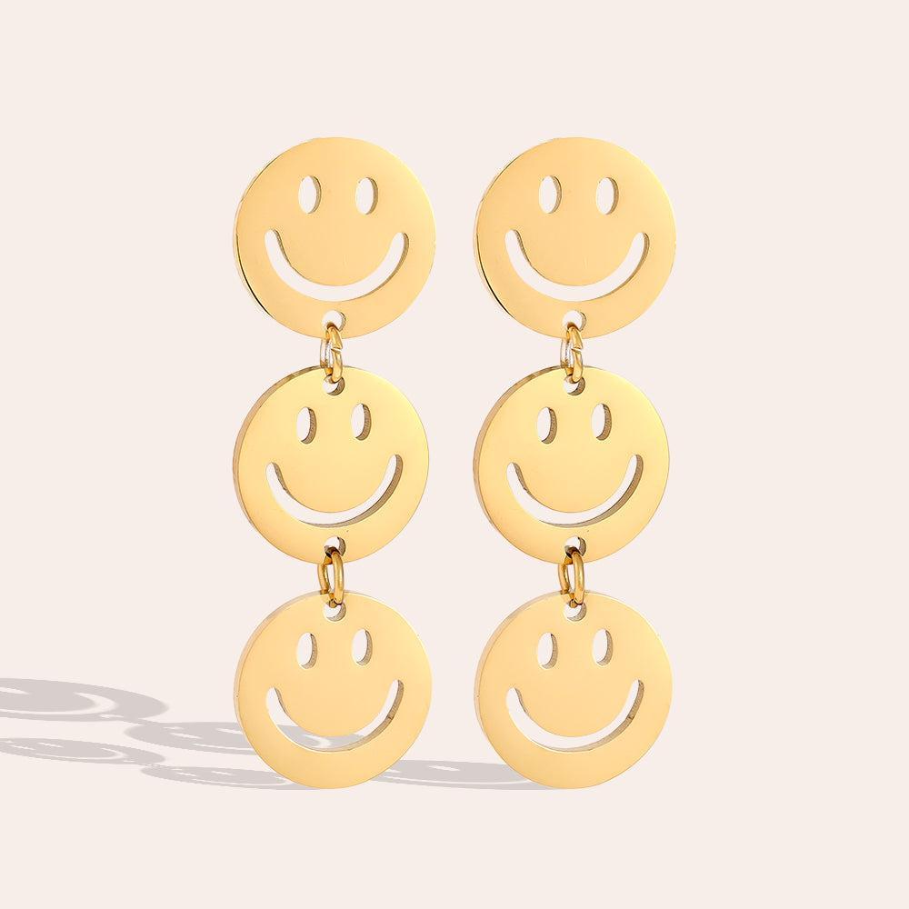 „Vivinora“ Smiley Face Ohrringe-Goldharmonie