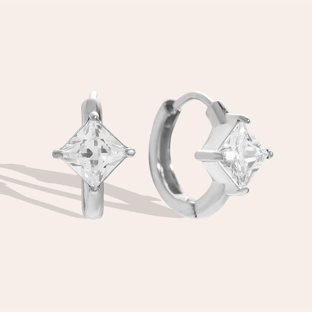 „Vivitara“ Diamond Cube Hoop Ohrringe
