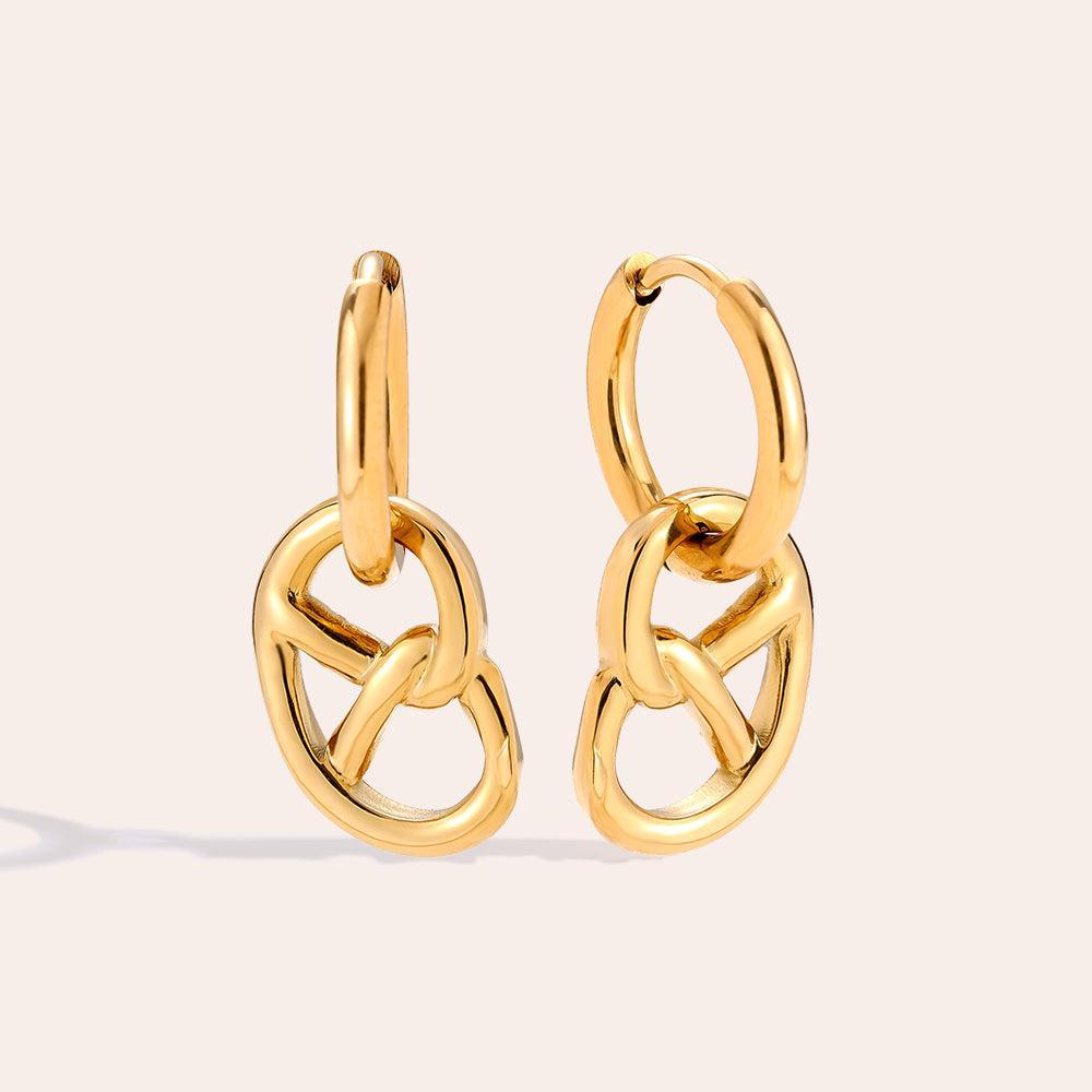 „Vivivia“ Pretzel Ohrringe-Goldharmonie