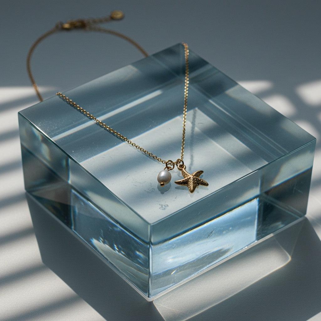 "Yaraianeina" Ocean And Pearl Edelstahl Halskette