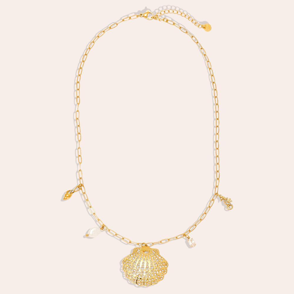 "Yaraionaine" Ocean And Charms Edelstahl Halskette-Goldharmonie