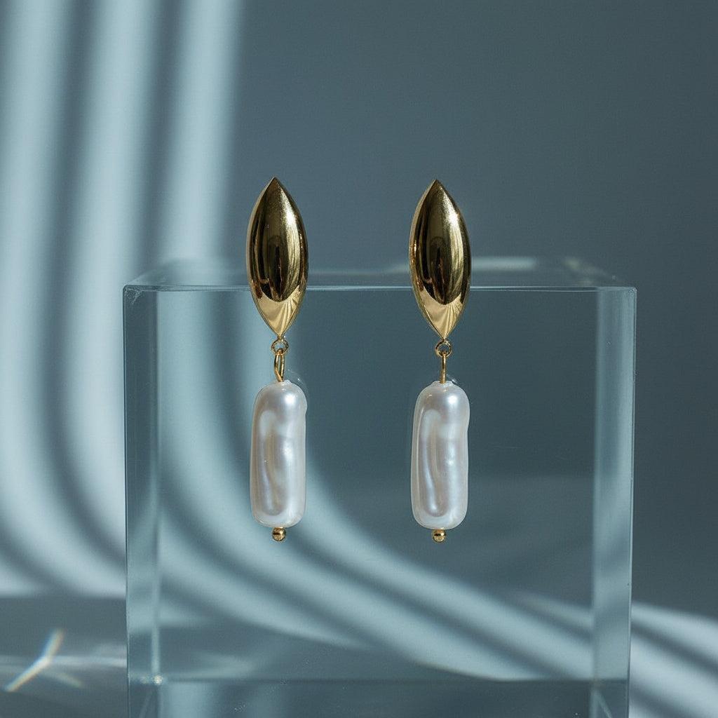 „Zelinellaa“ Drop With Long Pearl Ohrringe