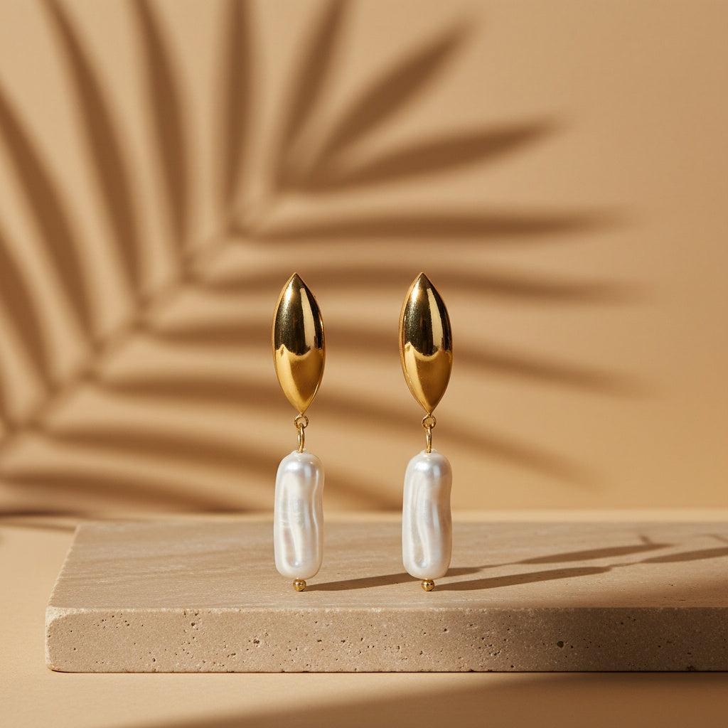 „Zelinellaa“ Drop With Long Pearl Ohrringe