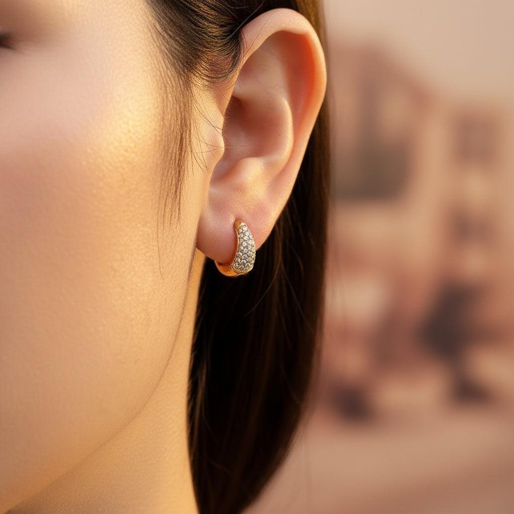 „Zeliniraa“ Diamond Drop Hoop Ohrringe