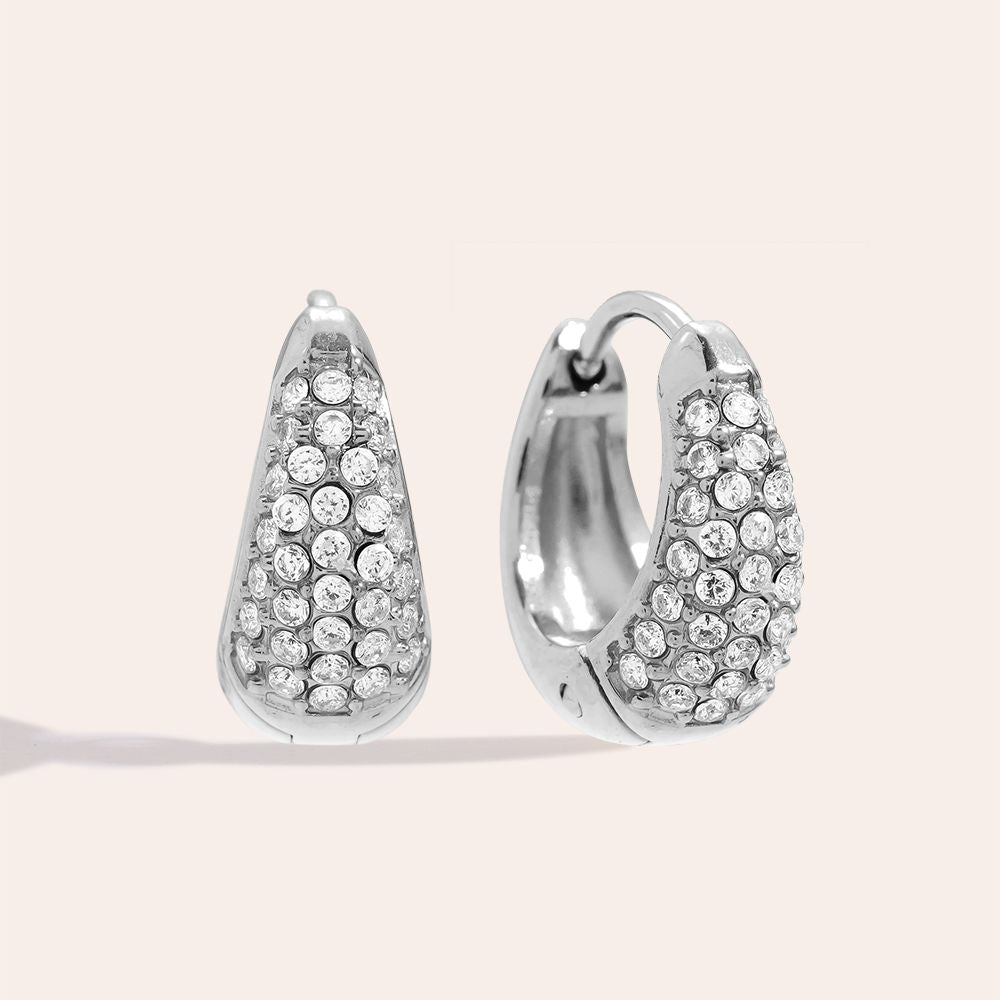 „Zeliniraa“ Diamond Drop Hoop Ohrringe