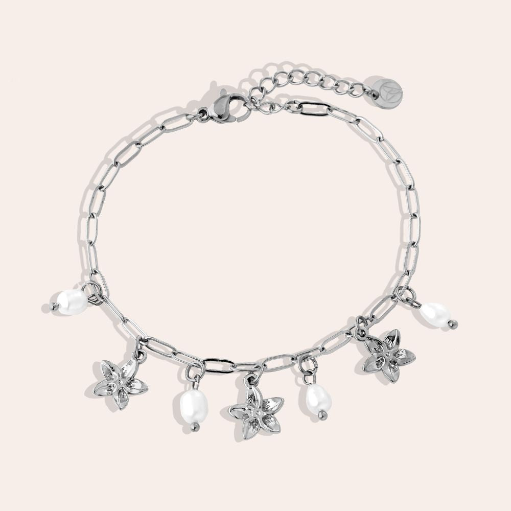 „Zeliriva“ Super Flower And Pearl Armband