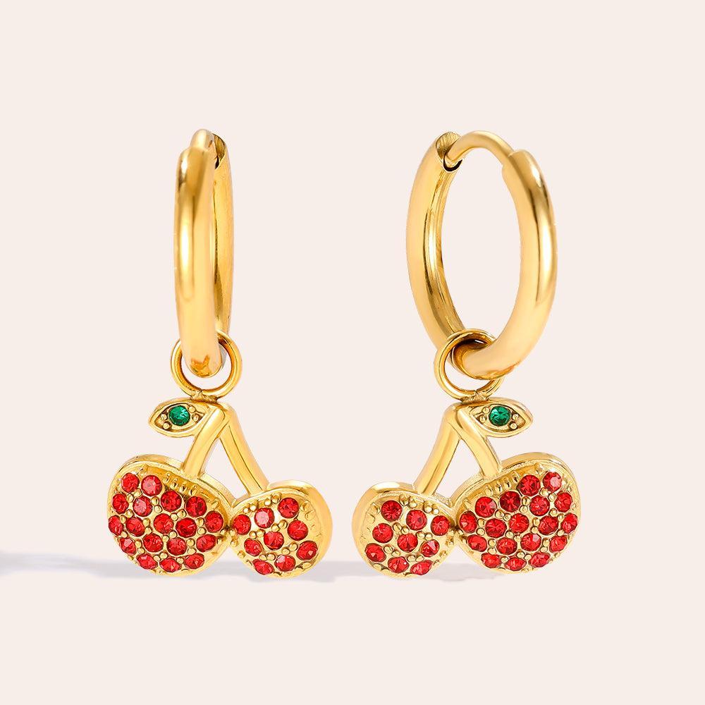 „Zelisara“ Diamond Cherry Ohrringe-Goldharmonie