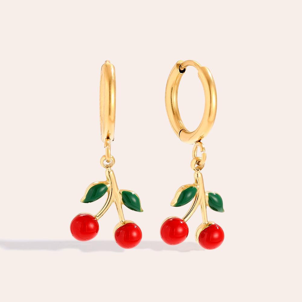 „Zelitara“ Red Cherry Ohrringe-Goldharmonie