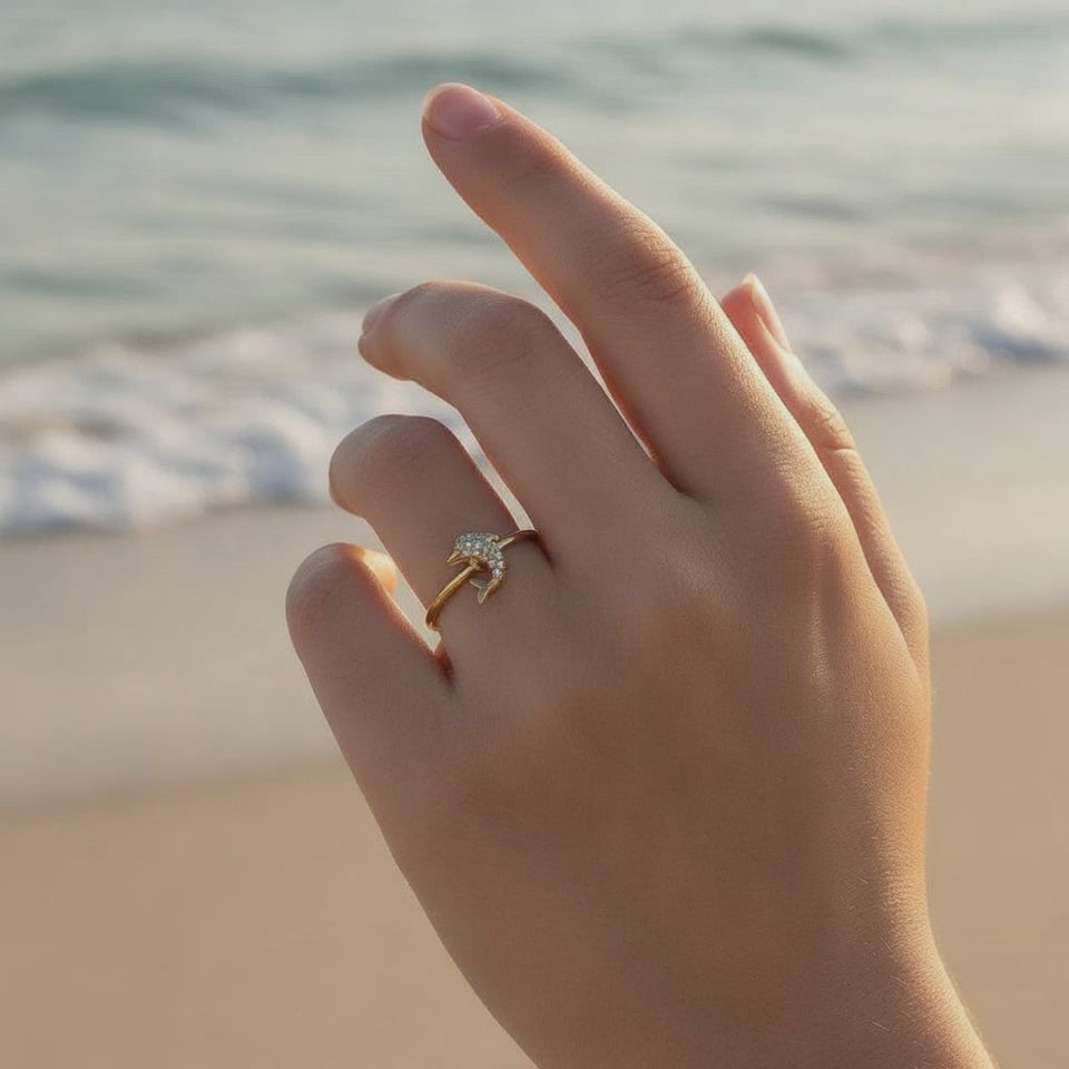 Solilara - Diamond Dolphin Ring