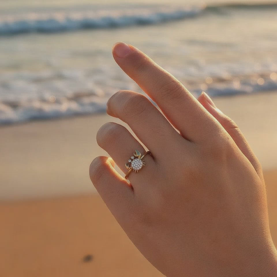 Arilinaa - Diamond Crab Ring