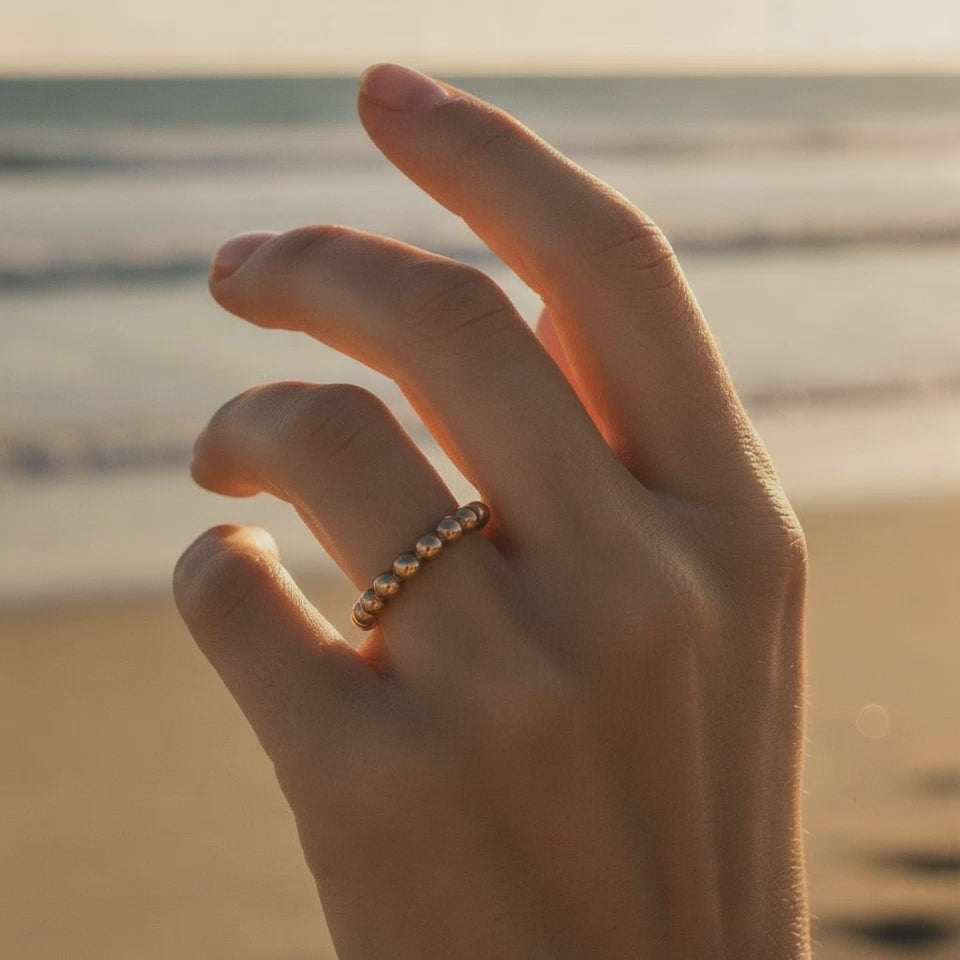 Sarima - Roségoldfarbener Ring mit kreisförmigem Glieddesign