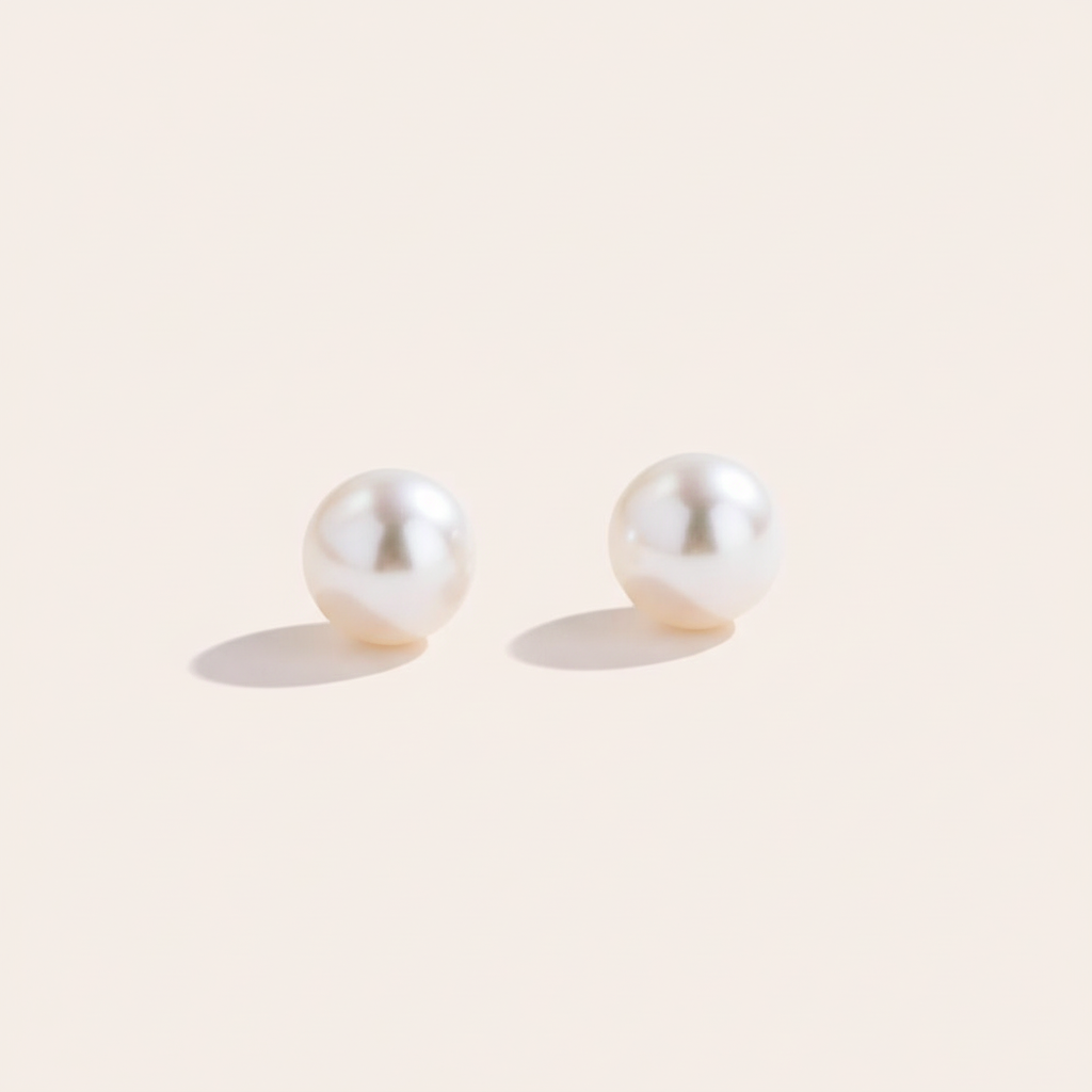 "Oraya" Simple Süßwasserperlen Ohrringe 4mm
